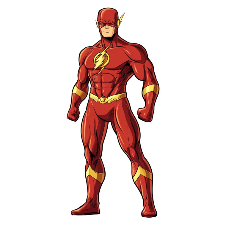Flash Superhero White Background Vinyl Car Decal Sticker – Waterproof & UV-Resistant 4.0"