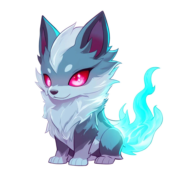 Ghost Wolf Mount Chibi Vinyl Car Decal Sticker – Waterproof & UV-Resistant 4.0"