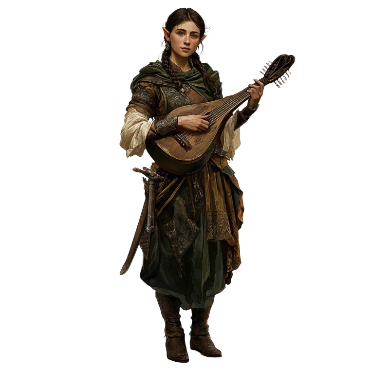 Half Elf Bard Dnd Vinyl Car Decal Sticker – Waterproof & UV-Resistant 4.0"