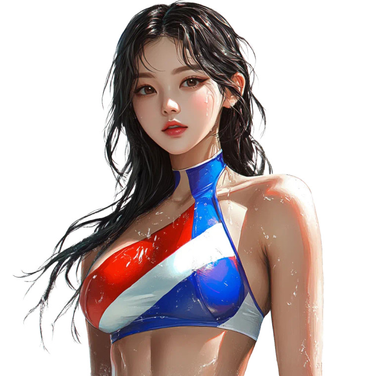 Hot Korean Girl Suit Vinyl Car Decal Sticker – Waterproof & UV-Resistant 4.0"