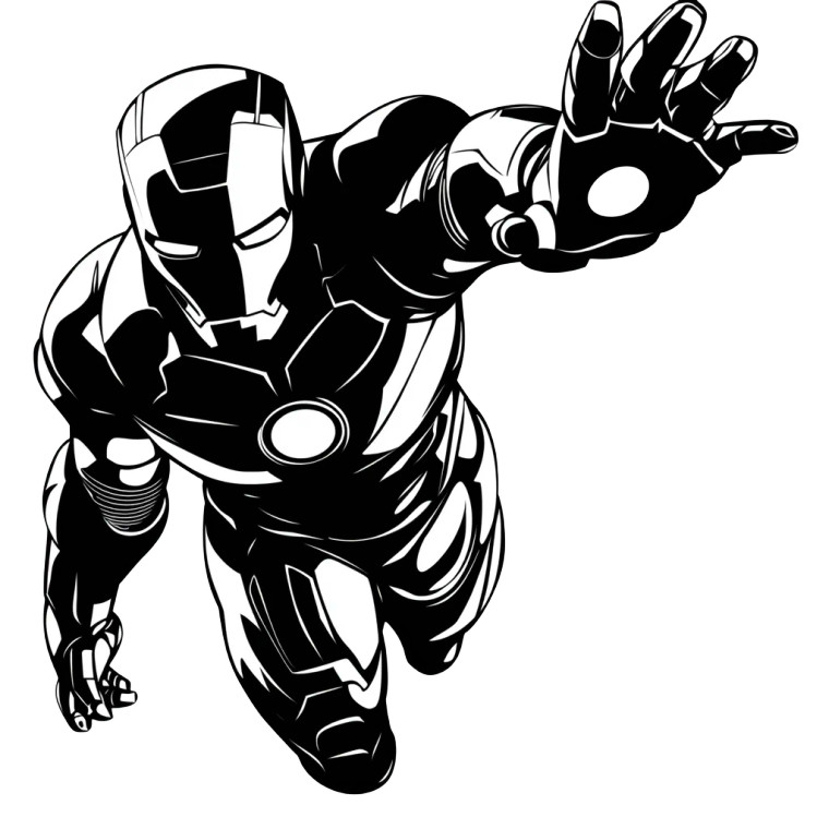 Iron Man Flying Vector Vinyl Car Decal Sticker – Waterproof & UV-Resistant 4.0"