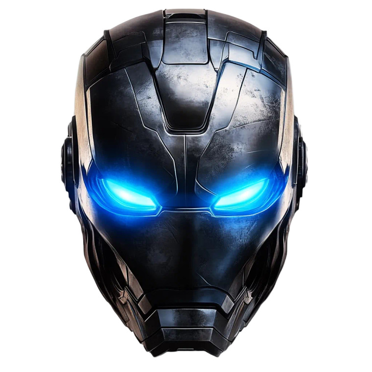 Iron Monger Head Blue Eyes Vinyl Car Decal Sticker – Waterproof & UV-Resistant 4.0"