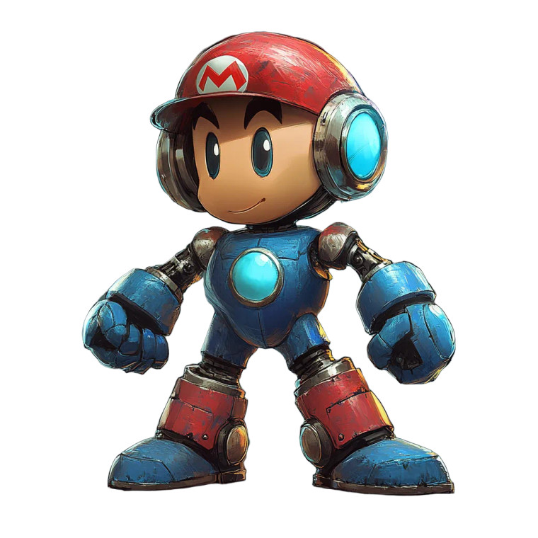 Mario Mega Man Vinyl Car Decal Sticker – Waterproof & UV-Resistant 4.0"