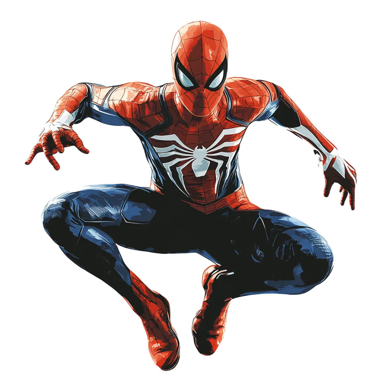 Spiderman Comic White Vinyl Car Decal Sticker – Waterproof & UV-Resistant 4.0"