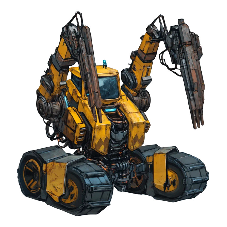 Starfinder Robot Forklift 2D Vinyl Car Decal Sticker – Waterproof & UV-Resistant 4.0"