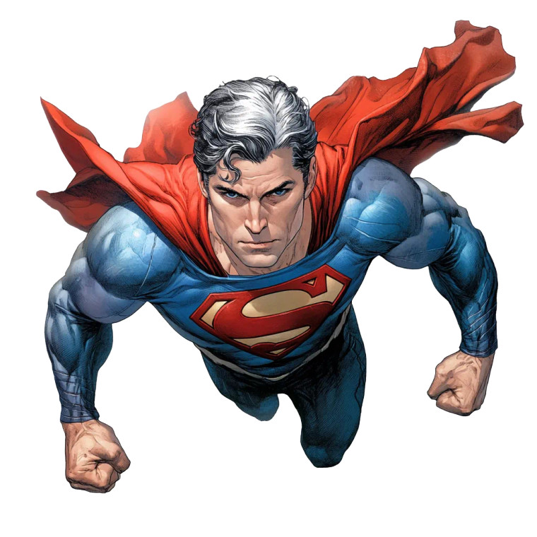 Superman Brown Grey Hair Vinyl Car Decal Sticker – Waterproof & UV-Resistant 4.0"
