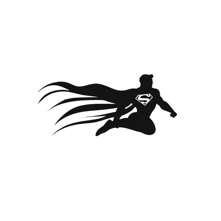 Superman Flying Logo Vinyl Car Decal Sticker – Waterproof & UV-Resistant 4.0"