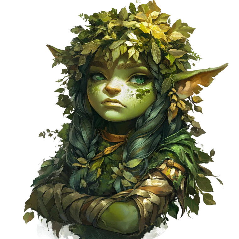 Young Druidic Gnome Girl Vinyl Car Decal Sticker – Waterproof & UV-Resistant 4.0"