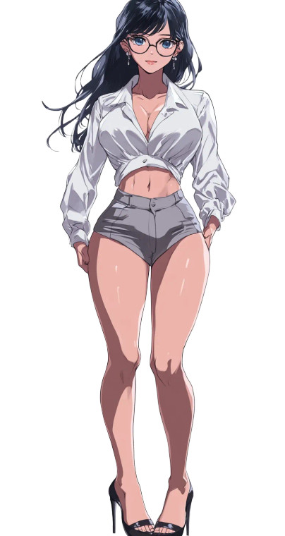 Anime Woman Glasses Skirt Vinyl Car Decal Sticker – Waterproof & UV-Resistant 4.0" Anime Woman Glasses Skirt Vinyl Car Decal Sticker – Waterproof & UV-Resistant 4.0"