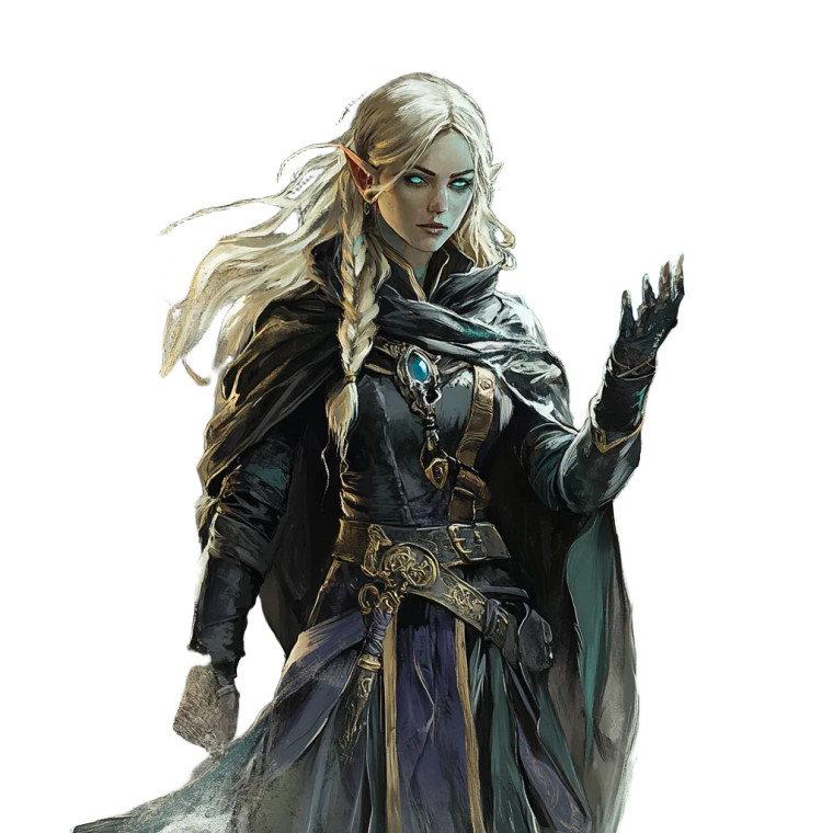 Elven Female Cleric Tymora Vinyl Car Decal Sticker – Waterproof & UV-Resistant 4.0"