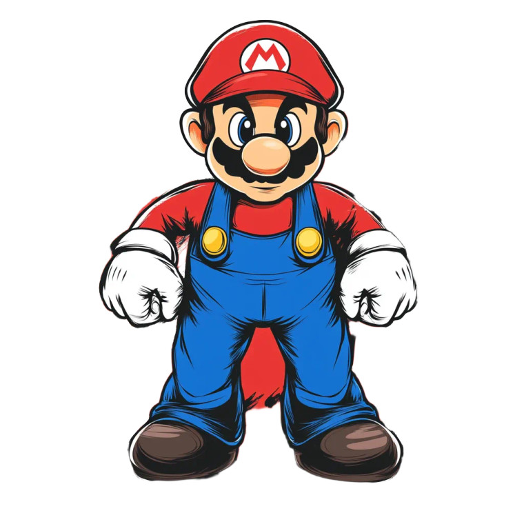 Famous Plumber Portrait Vinyl Car Decal Sticker – Waterproof & UV-Resistant 4.0"