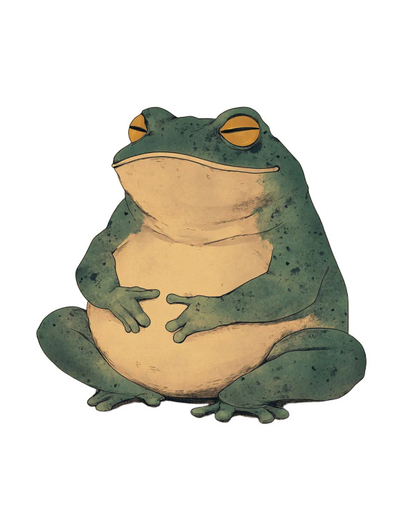 Fat Frog Anime Style Vinyl Car Decal Sticker – Waterproof & UV-Resistant 4.0"
