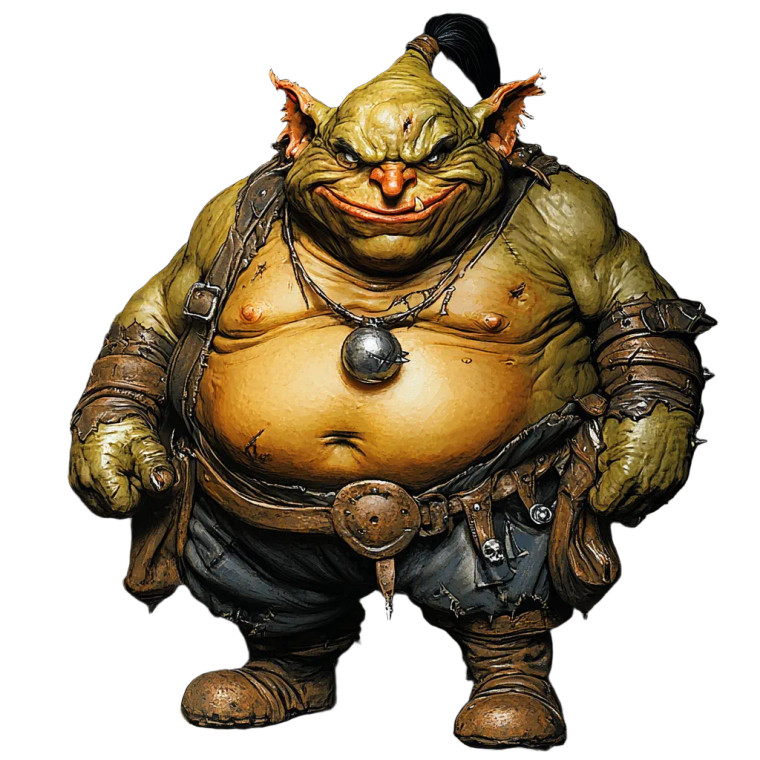 Fat Goblin Clyde Caldwell Vinyl Car Decal Sticker – Waterproof & UV-Resistant 4.0"