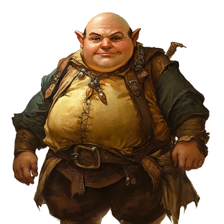 Fat Halfling No Chin Vinyl Car Decal Sticker – Waterproof & UV-Resistant 4.0"