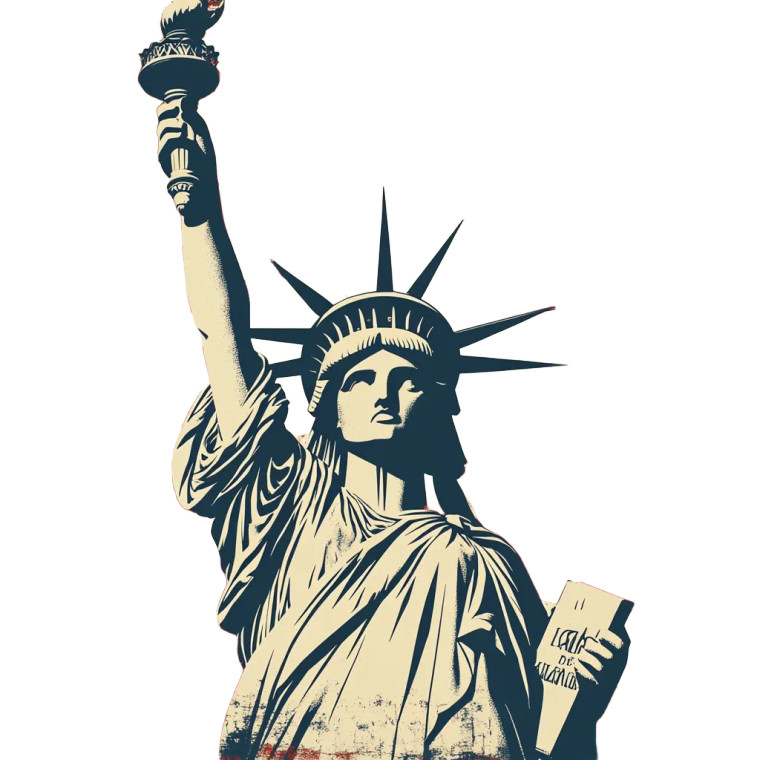 Red White Blue Lady Liberty Vinyl Car Decal Sticker – Waterproof & UV-Resistant 4.0"