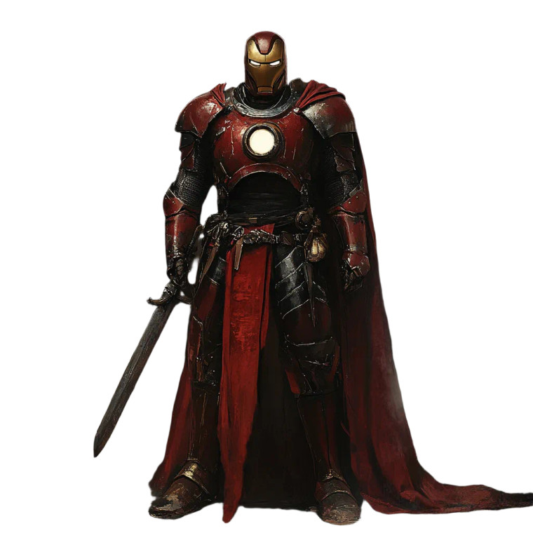 Iron Man Medieval Vinyl Car Decal Sticker – Waterproof & UV-Resistant 4.0"