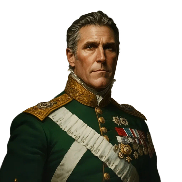 1800S War General Portrait Vinyl Car Decal Sticker – Waterproof & UV-Resistant 4.0"