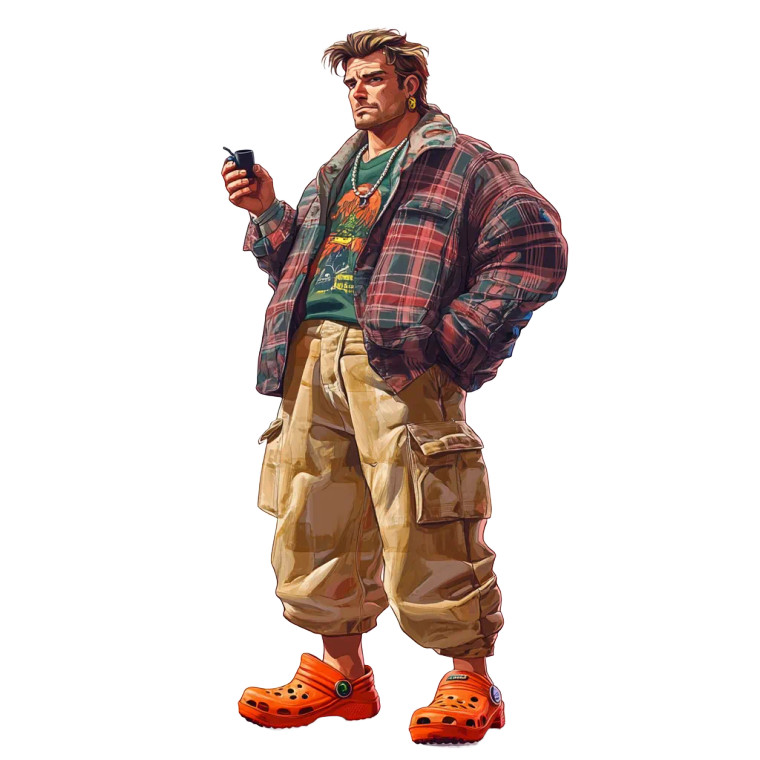 90S Game Character Pipe Vinyl Car Decal Sticker – Waterproof & UV-Resistant 4.0"