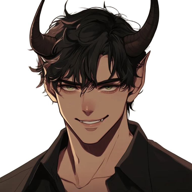 Anime Male Scrivener Horns Vinyl Car Decal Sticker – Waterproof & UV-Resistant 4.0"