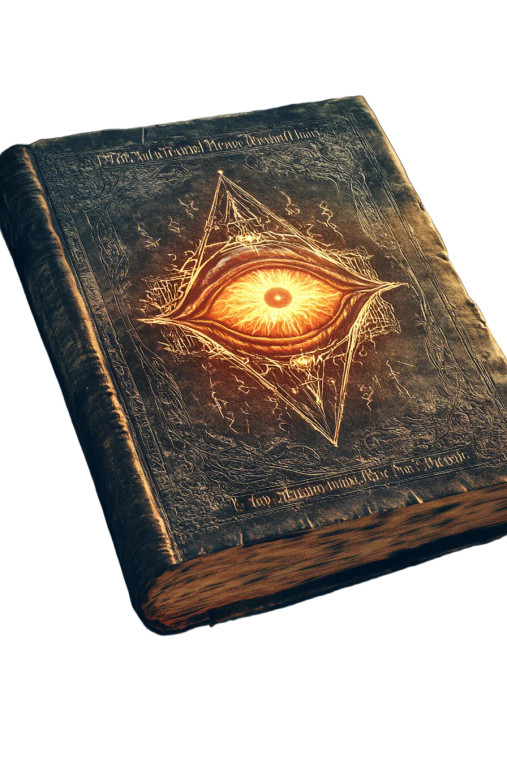 Antique Magic Book Demonic Eye Vinyl Car Decal Sticker – Waterproof & UV-Resistant 4.0"