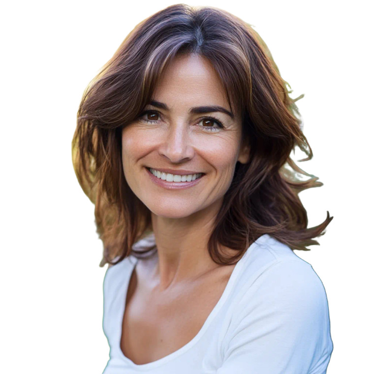 Brown Eyed Brunette Smiling Backyard Vinyl Car Decal Sticker – Waterproof & UV-Resistant 4.0"