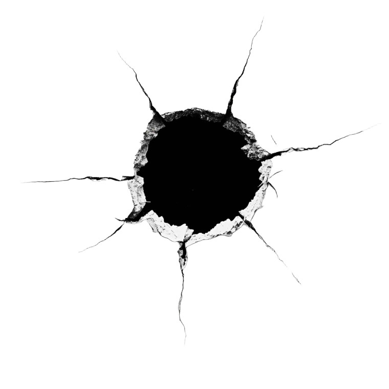 Bullet Hole Metal Sheet Vinyl Car Decal Sticker – Waterproof & UV-Resistant 4.0"