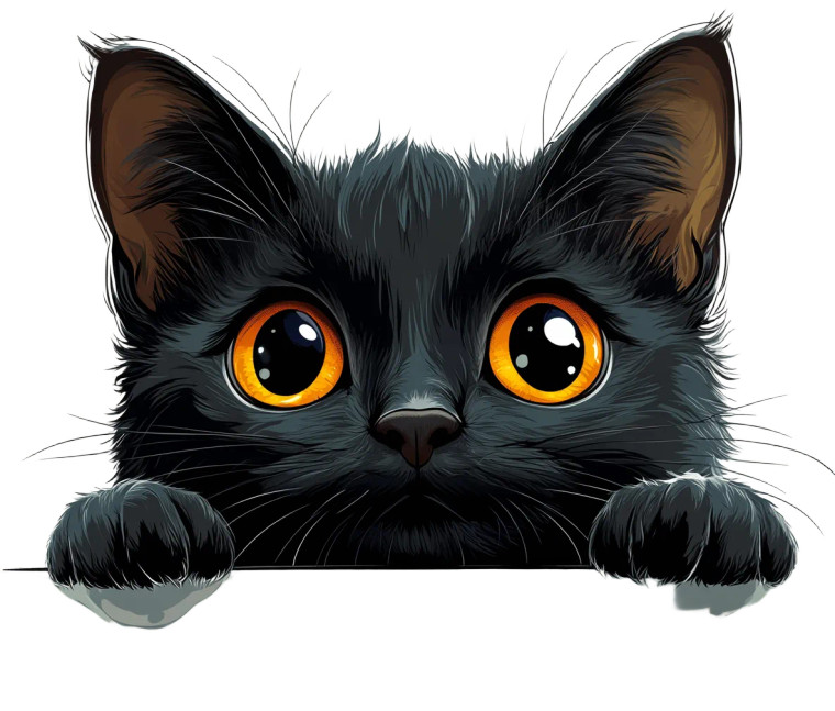 Cute Cat Peeking Sticker Vinyl Car Decal Sticker – Waterproof & UV-Resistant 4.7"