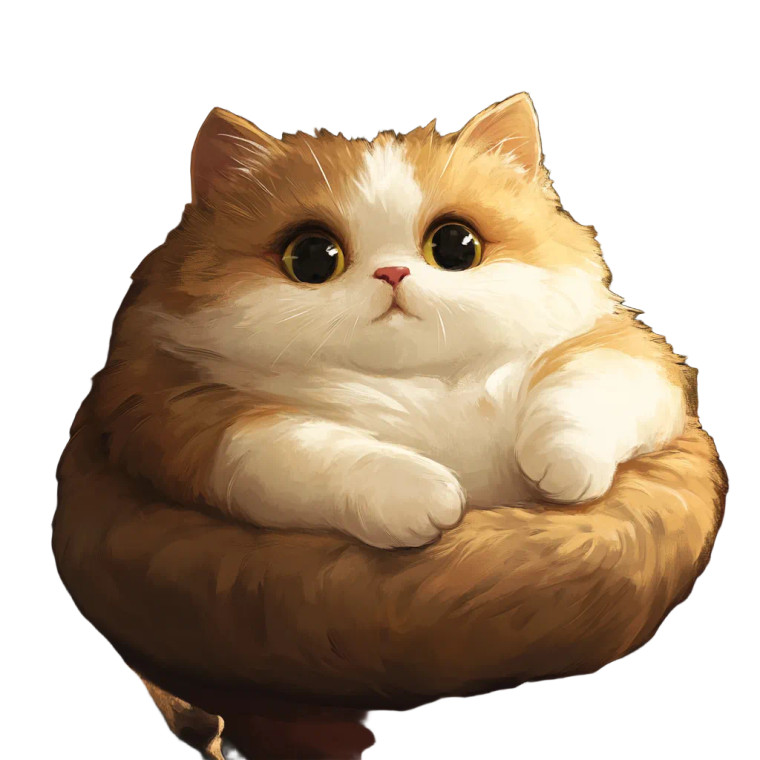 Cute Chubby Cat Lounging Vinyl Car Decal Sticker – Waterproof & UV-Resistant 4.0"