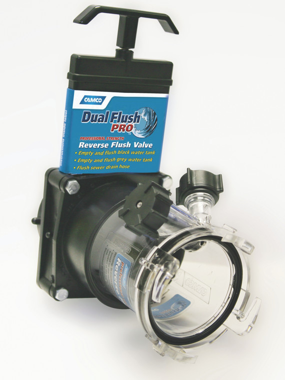 Camco Dual Flush PRO Reverse Flush Valve | Clean your Entire Septic System, Break Up Clogs, Easy-to-Use, No Supplier Warranty