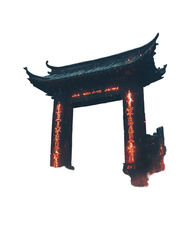 Dark Fantasy Evil Gate Vinyl Car Decal Sticker – Waterproof & UV-Resistant 4.0"