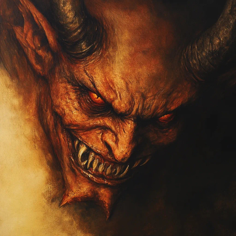 Demon Image Vinyl Car Decal Sticker – Waterproof & UV-Resistant 4.0"