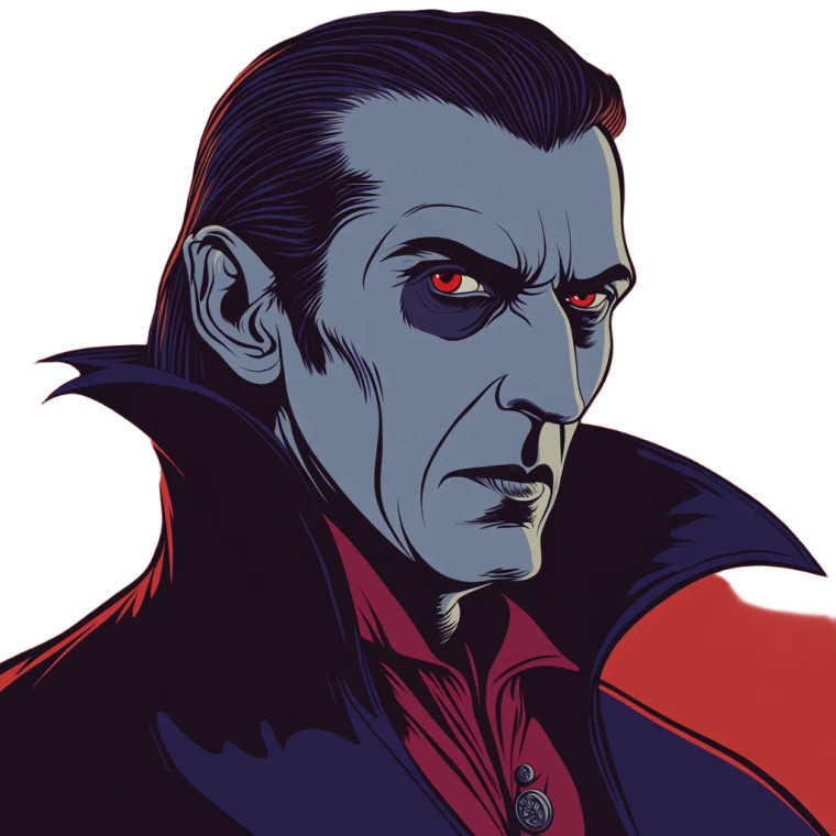 Dracula Vector Lineart Vinyl Car Decal Sticker – Waterproof & UV-Resistant 4.0"