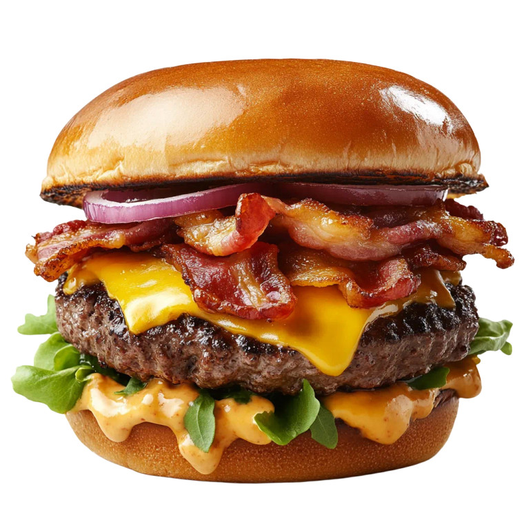 Juicy Double X Burger Bacon Vinyl Car Decal Sticker – Waterproof & UV-Resistant 4.0" Juicy Double X Burger Bacon Vinyl Car Decal Sticker – Waterproof & UV-Resistant 4.0"