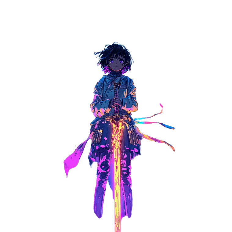 Magical Sword Forest Anime Vinyl Car Decal Sticker – Waterproof & UV-Resistant 4.0"