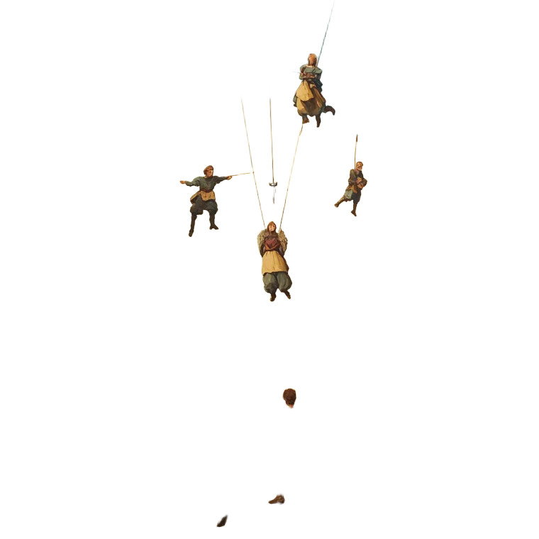 Medieval Town Swords Heads Vinyl Car Decal Sticker – Waterproof & UV-Resistant 4.0"