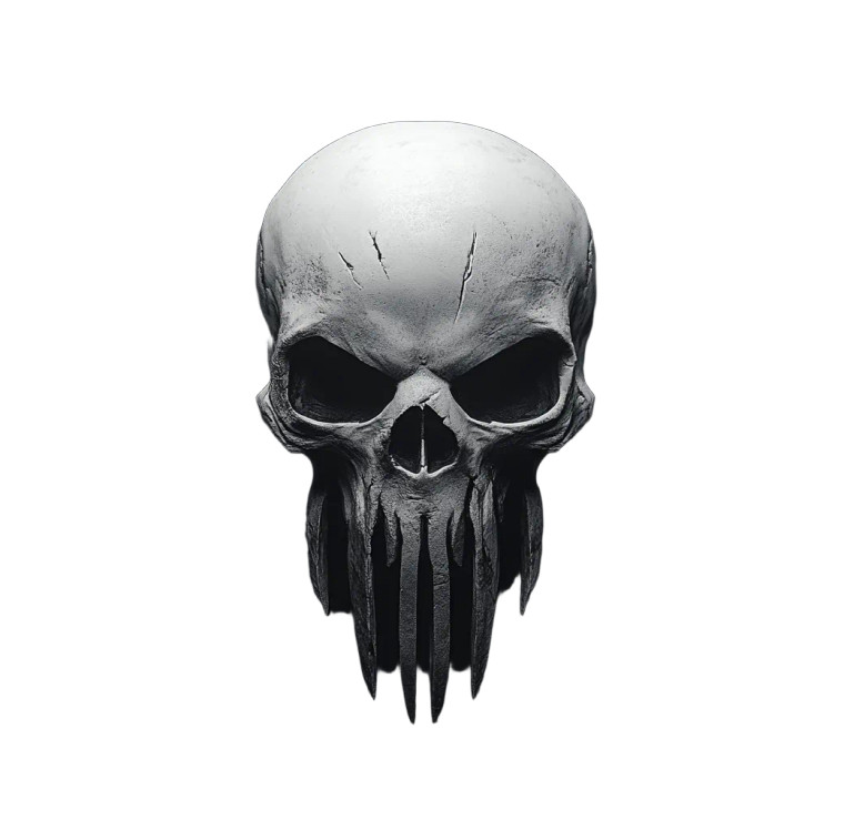 Punisher Logo Minimalistic Dark Vinyl Car Decal Sticker – Waterproof & UV-Resistant 4.06"
