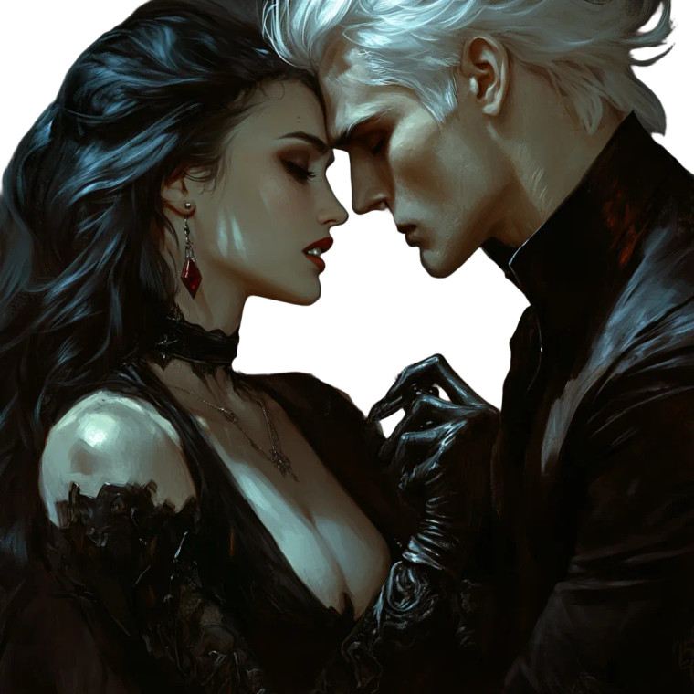 Rage Female Vampire Dagger Vinyl Car Decal Sticker – Waterproof & UV-Resistant 4.0"