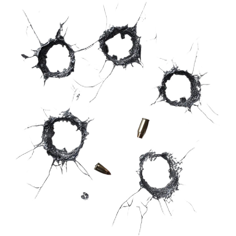 Realistic Bullet Holes Vinyl Car Decal Sticker – Waterproof & UV-Resistant 4.0"