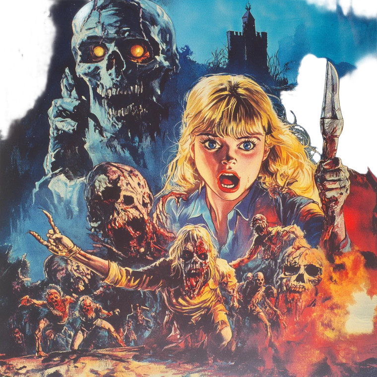 80S Action Horror Magic Zombies Vinyl Car Decal Sticker – Waterproof & UV-Resistant 4.0"