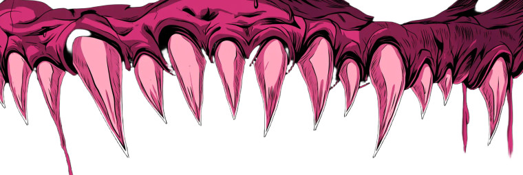 Black Horror Sharp Teeth Vinyl Car Decal Sticker – Waterproof & UV-Resistant 11.9"