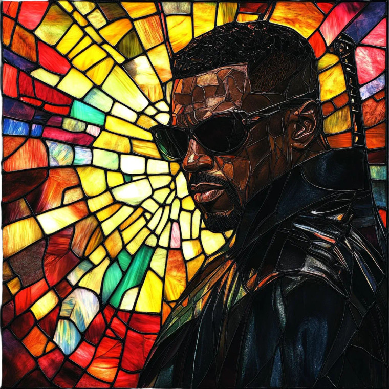 Blade Movie Stained Glass Vinyl Car Decal Sticker – Waterproof & UV-Resistant 4.0"