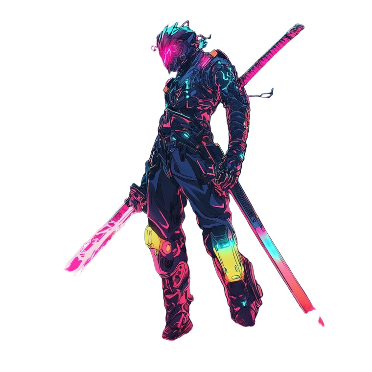 Dark Anime Psychedelic Sword Vinyl Car Decal Sticker – Waterproof & UV-Resistant 4.0"