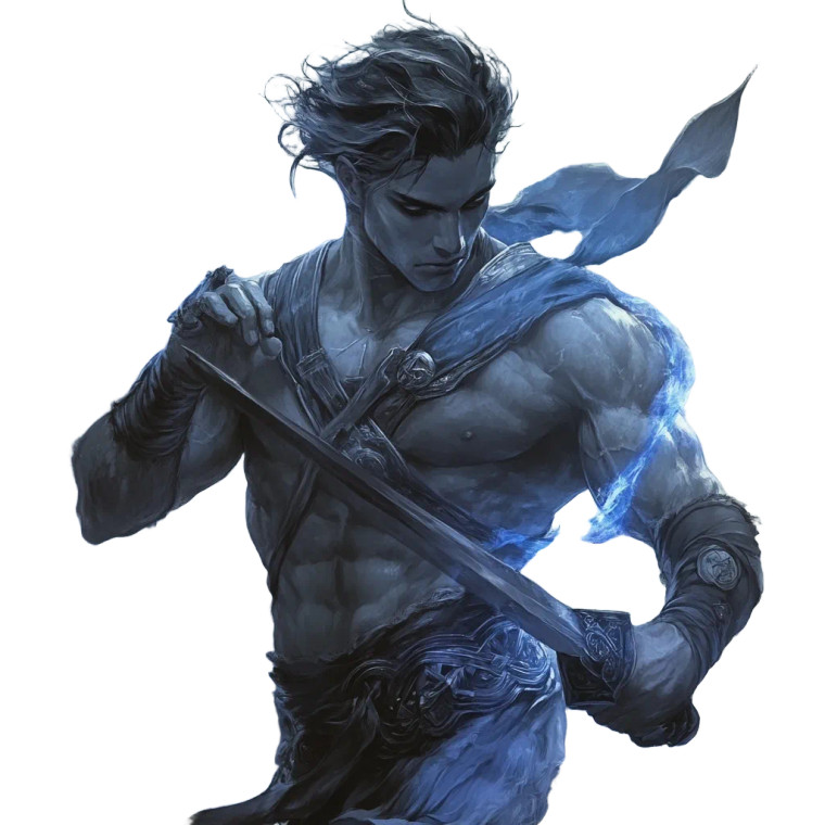 Dungeons Dragons Fighter Genasi Vinyl Car Decal Sticker – Waterproof & UV-Resistant 4.0"