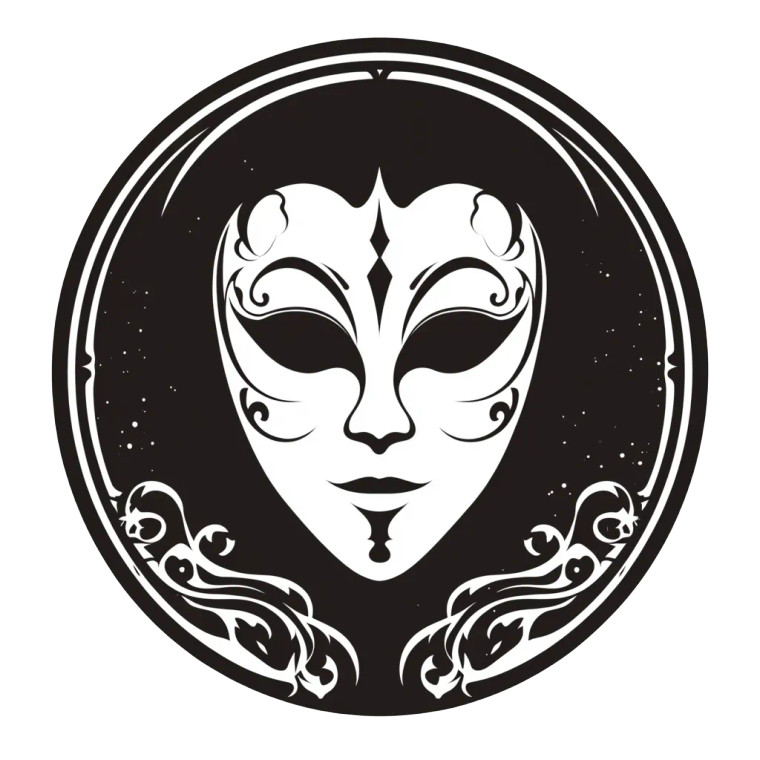 Duplicity Mask Sacred Symbol Vinyl Car Decal Sticker – Waterproof & UV-Resistant 4.0"