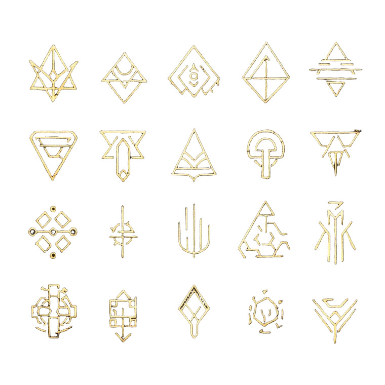 Dystopian Game Glyphs Vinyl Car Decal Sticker – Waterproof & UV-Resistant 4.0"