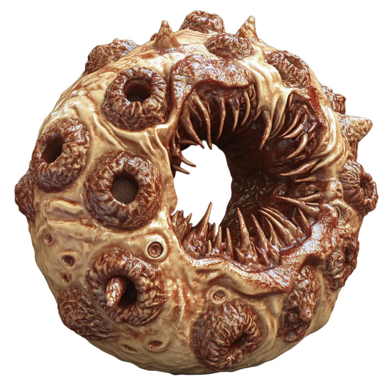 Eldritch Donut Abomination 3D Vinyl Car Decal Sticker – Waterproof & UV-Resistant 4.0"