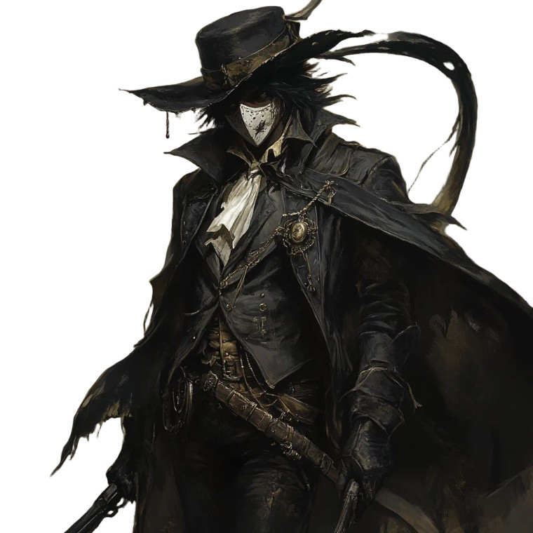 Gothic Bandit Scythe Pistol Vinyl Car Decal Sticker – Waterproof & UV-Resistant 4.0"
