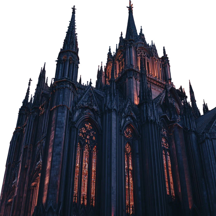 Gothic Church Dusk Vinyl Car Decal Sticker – Waterproof & UV-Resistant 4.0"