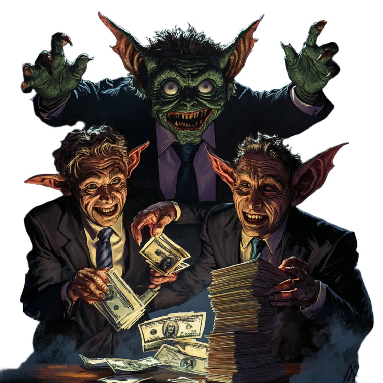 Greedy Gremlins Big Pharma Vinyl Car Decal Sticker – Waterproof & UV-Resistant 4.0"