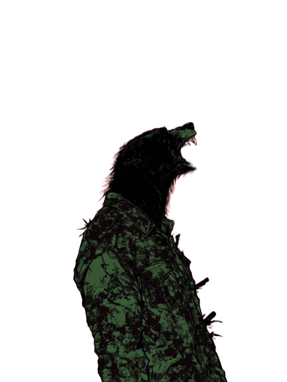 Half Man Werewolf 90S Vinyl Car Decal Sticker – Waterproof & UV-Resistant 4.0"